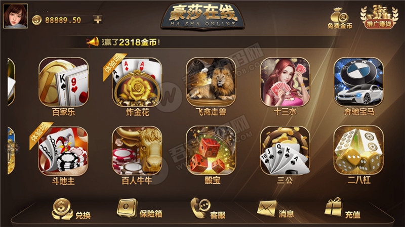 首发豪莎娱乐游戏完美版+完整数据+完美ui+全游戏机器人(图2)
