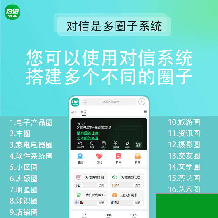 对信/ 对信开源系统+后台+PC+H5 (多圈)(图3)
