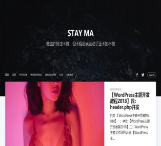 wordpress博客主题：GitGhost v1.0.1开
